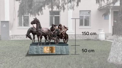 Эскиз проекта памятника Пушкину в Вулканештах